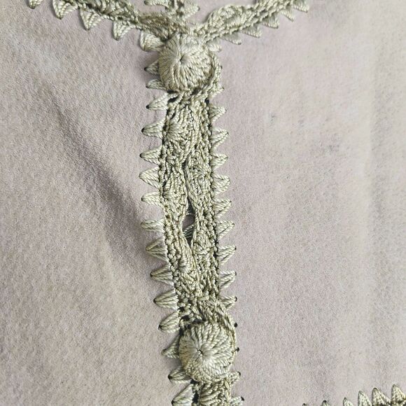 Suede Essentials Crochet Jacket Womens XL Leather Hippy Boho Music Festival - Picture 6 of 10